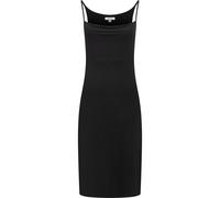 Sommerkleid RAGWEAR "Saturia", Damen, Gr. XXL (44), Normalgrößen, schwarz, Material: 48% Viskose, 47% Polyester, 5% Elasthan, figurumspielend knieumspielend, Wasserfallausschnitt, Ärmel ohne Ärmelschl