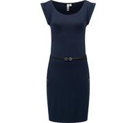 Ragwear Damen Kurzarm Sommerkleid kurzes Minikleid mit schmalem Taillen-Gürtel und Taschen Tagg YOUMODO Midnight Gr. M