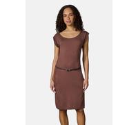 Sommerkleid RAGWEAR "Tagg", Damen, Gr. M (38), Normalgrößen, dunkelbraun, Material: 95% Viskose, 5% Elasthan, figurumspielend ca. Mitte Oberschenkel, tiefer Rundhals, Ärmel ohne Ärmelschlitz, Kleider 