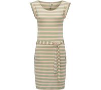Sommerkleid RAGWEAR "Tagg Stripes", Damen, Gr. XXL (44), Normalgrößen, grün (hellgrün), Material: 50% Viskose, 50% Polyester, figurumspielend ca. Mitte Oberschenkel, tiefer Rundhals, Ärmel ohne Ärmels