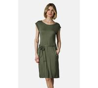 Sommerkleid RAGWEAR "Taggien", Damen, Gr. M (38), Normalgrößen, olivgrün, Material: 95% Viskose, 5% Elasthan, figurumspielend knielang, Rundhals, Ärmel ohne Ärmelschlitz, Kleider Sommerkleid, Knielang