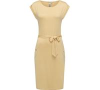 Sommerkleid RAGWEAR "Taggien", Damen, Gr. XL (42), Normalgrößen, beige (cream), Material: 95% Viskose, 5% Elasthan, figurumspielend knielang, Rundhals, Ärmel ohne Ärmelschlitz, Kleider Sommerkleid, Kn