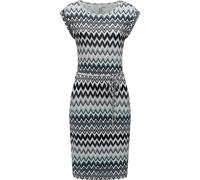 Ragwear Damen bequemes Sommerkleid Kurzarm Midikleid Gemustert mit Stoffgürtel Taggien Print YOUMODO Ash Gr. XXL