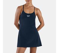 Sommerkleid REEBOK "ID STRAPPY DRESS", Damen, Gr. XL, N-Gr, vector navy, Obermaterial: 95% Baumwolle, 5% Elasthan, Kleider Sommerkleid, für Sommermode, Sportmode und Streetware, aus Baumwolle und Elas