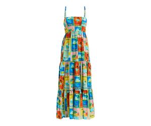 Sommerkleid ROXY "Atlas Sunshine Coastline", Damen, Gr. S, US-Größen, bunt (atlas atlas print), Obermaterial: 60% Baumwolle, 40% Viskose., Kleider Sommerkleid (76702405-S) atlas atlas print