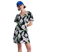 Sommerkleid ROXY "Fresh Breeze Mini", Damen, Gr. L, US-Größen, anthrazit spring charming, Obermaterial: 100% Viskose;, Kleider Sommerkleid (84928124-L) anthrazit spring charming