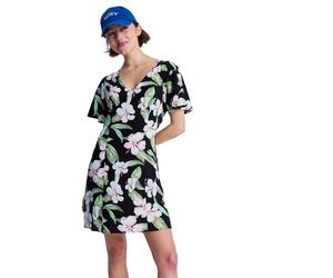 Sommerkleid ROXY "Fresh Breeze Mini", Damen, Gr. XS, US-Größen, anthrazit spring charming, Obermaterial: 100% Viskose;, Kleider Sommerkleid (84928124-XS) anthrazit spring charming