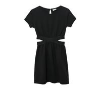 Sommerkleid S.OLIVER JUNIOR, Mädchen, Gr. 176, N-Gr, schwarz, Web, Obermaterial: 100% Baumwolle, Strukturmuster, regular fit, Rundhals, Kleider Sommerkleid, mit Cut-Out Detail (32125806-176)