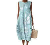 Sommerkleid Schwarz Cartoon Damen Kleid Hemdblusenkleid Damen Strandkleider Lang Wickelkleid Freizeitkleider Sommer Blumenkleid Midikleid Hemdkleid Shirtkleid Sommer