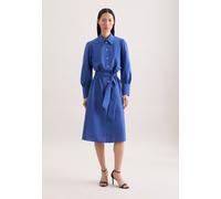 Sommerkleid SEIDENSTICKER, Damen, Gr. L (40), Normalgrößen, blau, 82% Baumwolle, 18% Polyamid, gestreift, regular fit, Kleider Sommerkleid, 1/1 Kragen Gestreift (23410427-40) blau