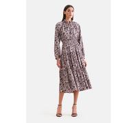 Sommerkleid SEIDENSTICKER, Damen, Gr. L (40), Normalgrößen, rosa, 100% Viskose, bedruckt, regular fit, Kleider Sommerkleid, 1/1 Stehkragen Druck (95349212-40) rosa