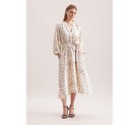 Sommerkleid SEIDENSTICKER, Damen, Gr. M (38), Normalgrößen, off, weiß, 100% Viskose, bedruckt, relaxed fit, Kleider Sommerkleid, 3/4 Druck (25608243-38) off, weiß