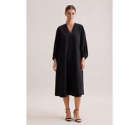 Sommerkleid SEIDENSTICKER, Damen, Gr. M (38), Normalgrößen, schwarz, 100% Polyester, unifarben, regular fit, V-Ausschnitt, Kleider Sommerkleid, 1/1 V-Neck Uni (88173765-38) schwarz