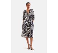 Sommerkleid SEIDENSTICKER, Damen, Gr. M (38), Normalgrößen, schwarz, 100% Viskose, unifarben, regular fit, V-Ausschnitt, Kleider Sommerkleid, 3/4 V-Neck Uni (17258064-38) schwarz