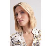 Sommerkleid SEIDENSTICKER, Damen, Gr. S (36), Normalgrößen, beige (ecru), 100% Baumwolle, Paisley, regular fit, V-Ausschnitt, Kleider, V-Neck Paisley (94208719-36) ecru