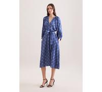 Sommerkleid SEIDENSTICKER, Damen, Gr. S (36), Normalgrößen, blau, 100% Viskose, bedruckt, regular fit, V-Ausschnitt, Kleider Sommerkleid, 3/4 V-Neck Druck (54736414-36) blau