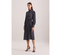 Sommerkleid SEIDENSTICKER, Damen, Gr. XL (42), Normalgrößen, schwarz (dunkelblau), 100% Viskose, bedruckt, regular fit, Kleider Sommerkleid, 1/1 Kragen Druck (98412946-42) dunkelblau