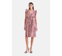 Sommerkleid SEIDENSTICKER, Damen, Gr. XXL (44), Normalgrößen, rosa, 85% Viskose, 15% Polyamid, bedruckt, regular fit, V-Ausschnitt, Kleider Sommerkleid, Ohne Arm V-Neck Druck (62422942-44) rosa