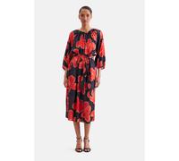Sommerkleid SEIDENSTICKER, Damen, Gr. XXL (44), Normalgrößen, schwarz, 100% Viskose, bedruckt, regular fit, Rundhals, Kleider Sommerkleid, 3/4 Rundhals Druck (45954954-44) schwarz