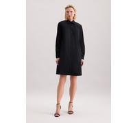 Sommerkleid SEIDENSTICKER "Schwarze Rose", Damen, Gr. 4XL (48), Normalgrößen, schwarz, 97% Baumwolle, 3% Elasthan, glänzend, unifarben, regular fit, Kleider Sommerkleid, 1/1 Uni (77704318-48)