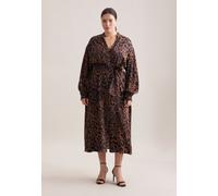 Sommerkleid SEIDENSTICKER "Schwarze Rose", Damen, Gr. 5XL (50), Normalgrößen, camel, 100% Viskose, bedruckt, regular fit, Kleider Sommerkleid, 1/1 Druck (98465141-50) camel