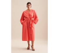 Sommerkleid SEIDENSTICKER "Schwarze Rose", Damen, Gr. 7XL54, Normalgrößen, rosa (rosa, pink), 65% Baumwolle, 35% Leinen, unifarben, regular fit, Rundhals, Kleider Sommerkleid, 7/8-Arm Rundhals Uni (19