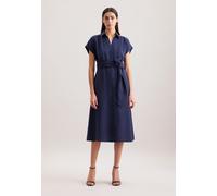 Sommerkleid SEIDENSTICKER "Schwarze Rose", Damen, Gr. L (40), Normalgrößen, blau, 100% Leinen, unifarben, regular fit, ohne Ärmel, Kleider, Ohne Arm Kragen Uni (79746362-40) blau