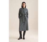 Sommerkleid SEIDENSTICKER "Schwarze Rose", Damen, Gr. L40, Normalgrößen, grün, 100% Viskose, bedruckt, regular fit, Kleider Sommerkleid, 1/1 Kragen Druck (17794627-40)