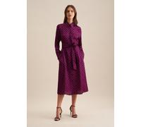 Sommerkleid SEIDENSTICKER "Schwarze Rose", Damen, Gr. L40, Normalgrößen, pink, 100% Viskose, bedruckt, regular fit, Kleider Sommerkleid, 1/1 Kragen Druck (29802627-40)