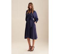 Sommerkleid SEIDENSTICKER "Schwarze Rose", Damen, Gr. M (38), Normalgrößen, blau (dunkelblau), 88% Modal, 12% Polyester, unifarben, oversize, Rundhals, Kleider Sommerkleid, 3/4 Rundhals Uni (47115729-