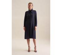 Sommerkleid SEIDENSTICKER "Schwarze Rose", Damen, Gr. S(36), Normalgrößen, blau (dunkelblau), 100% Viskose, gepunktet, regular fit, Kleider Sommerkleid, 1/1 Kragen Punkte (43590850-36) dunkelblau