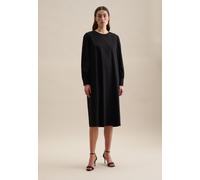 Sommerkleid SEIDENSTICKER "Schwarze Rose", Damen, Gr. S(36), Normalgrößen, schwarz, 97% Baumwolle, 3% Elasthan, unifarben, regular fit, Rundhals, Kleider Sommerkleid, Langarm Rundhals Uni (38403622-36