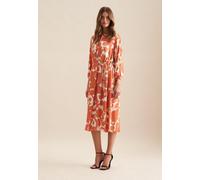 Sommerkleid SEIDENSTICKER "Schwarze Rose", Damen, Gr. XL42, Normalgrößen, rosa (rosa, pink), 100% Viskose, Paisley, regular fit, Rundhals, Kleider Sommerkleid, 7/8-Arm Rundhals Paisley (55297611-42) r