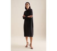 Sommerkleid SEIDENSTICKER "Schwarze Rose", Damen, Gr. XL42, Normalgrößen, schwarz, 100% Viskose, gepunktet, regular fit, Kleider Sommerkleid, 1/1 Kragen Punkte (75471923-42)