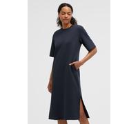 Sommerkleid SENSES.THE LABEL, Damen, Gr. XS, US-Größen, night navy, Jersey, Material: 70% Baumwolle, 30% Polyester, unifarben, regular fit lang, Rundhals, eingesetzt gerader Abschluss, Kleider Sommerk