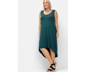 Sommerkleid SHEEGO "Strandkleid", Damen, Gr. 56, Normalgrößen, petrol, 95% Viskose, 5% Elasthan, unifarben, wadenlang, Rundhals, Kleider Sommerkleid (65924922-56) petrol