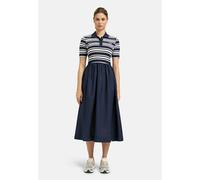 Sommerkleid SMITH & SOUL, Damen, Gr. L, US-Größen, blau (marine), Web, Material: 70% Baumwolle, 27% Polyester, 3% Elasthan, bedruckt, geringelt, gestreift, regular fit Midi, hoch geschlossener Ausschn