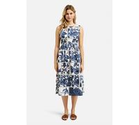 Sommerkleid SMITH & SOUL, Damen, Gr. XL, US-Größen, blau (night blau print), Web, Material: 100% Baumwolle, bedruckt, gemustert, slim fit Midi, Rundhals, normaler Saum, Kleider Sommerkleid, mit Tasche