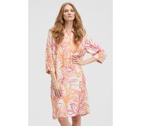 Sommerkleid SMITH & SOUL, Damen, Gr. XL, US-Größen, rot (coral), Material: 100% Viskose, bedruckt, gemustert, regular fit Midi, hoch geschlossener Ausschnitt, Ärmel mit Ärmelschlitz Umschlagbund, Klei