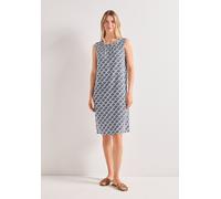 Street One Frauen Knielanges Kleid mit Raffung in Blau, Gr: 44