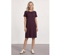 Sommerkleid STREET ONE, Damen, Gr. 46, EURO-Größen, rustic rouge, Stoff, 95% Viskose, 5% Elasthan, unifarben, normal knielang, Rundhals, abgesteppt, Kleider Sommerkleid, knielang (10938503-46) rustic