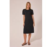 Sommerkleid STREET ONE STUDIO, Damen, Gr. 40, EURO-Größen, schwarz, Stoff, Obermaterial: 85% Viskose, 15% Polyester. Ärmel: 80% Baumwolle, 20% Polyester, unifarben, normal knieumspielend, Rundhals, ab