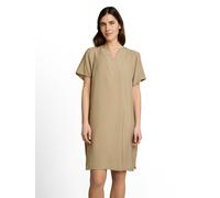 Sommerkleid TOM TAILOR, Damen, Gr. 36, N-Gr, silber olive, Web, Obermaterial: 82% Viskose, 18% Polyamid, unifarben, regular fit knielang, Kleider Sommerkleid, mit Seitenschlitzen (39839547-36) silber