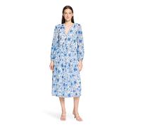 Sommerkleid VERA MONT "Damen im Boho Style", Damen, Gr. 38, Normalgrößen, blau, weiß, Obermaterial: 100% Polyester. Futter: 100% Viskose, figurumspielend lang, Rundhals, Kleider Sommerkleid (44487621-