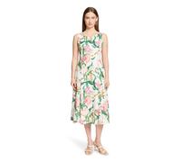 Sommerkleid VERA MONT "Damen mit Kellerfalten", Damen, Gr. 44, Normalgrößen, cream, rosé, Obermaterial: 90% Polyester, 10% Elasthan. Futter: 100% Polyester, A-Linie kurz, U-Boot-Ausschnitt, Kleider So