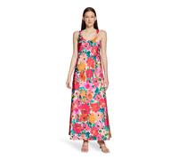 Sommerkleid VERA MONT "Damen mit Print", Damen, Gr. 34, Normalgrößen, gelb, pink, Satin, Obermaterial: 100% Polyester. Futter: 100% Polyester, figurumspielend lang, Rundhals, Kleider Sommerkleid (2773