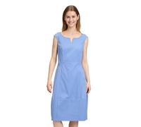 Sommerkleid VERA MONT "Damen tailliert", Damen, Gr. 38, Normalgrößen, blau (blau viola), Obermaterial: 75% Baumwolle, 22% Polyamid, 3% Elasthan, tailliert kurz, Rundhals, Kleider Sommerkleid, Form (74