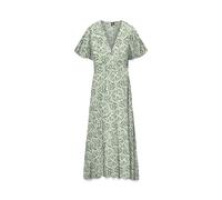 Sommerkleid VERO MODA "VMMENNY SS 7/8 V-NECK DRESS WVN GA", Damen, Gr. XL, N-Gr, laurel wreath aop:camille, Web, Obermaterial: 100% Viskose, bedruckt, wadenlang, V-Ausschnitt, Kleider Sommerkleid, Vis
