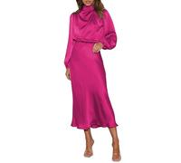 Sommerkleider Abverkauf Angebote Des Tages Heute Abendkleider Elegant Für Hochzeit Damen Satin Mit Langen Ärmeln Und Eleganter, Schmaler Passform Kleid Große Größen Elegant Blitzangebote Des Tages