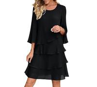 Sommerkleider Damen Elegant Kleid Taille Leichte Luftige Strandkleider,Kleid Damen Sommer Midi,Weich/atmungsaktiv